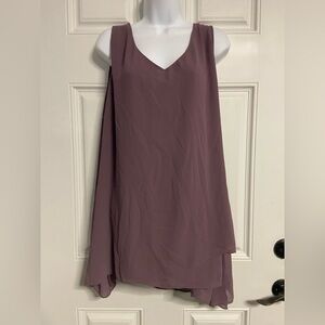 T31- SOFT SURROUNDINGS Mauve Layered Sleeveless Top